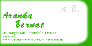 aranka bernat business card